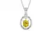 Sterling Silver Thailand Yellow Sapphire Pendant Limited Quality (P2)