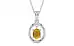 Sterling Silver Thailand Yellow Sapphire Pendant Prime Quality (P2)