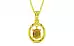 Panchdhatu Thailand Yellow Sapphire Pendant Prime Quality (P2)