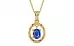Ashtadhatu Ceylon Blue Sapphire Pendant Limited Quality (P2)