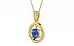 Ashtadhatu Ceylon Blue Sapphire Pendant Limited Quality (P2)