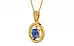 Gold Ceylon Blue Sapphire Pendant Limited Quality (P2)