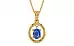 Gold Ceylon Blue Sapphire Pendant Limited Quality (P2)