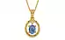 Gold Ceylon Blue Sapphire Pendant Prime Quality (P2)
