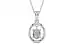 Sterling Silver Ceylon White Sapphire Pendant Prime Quality (P2)