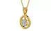 Gold Ceylon White Sapphire Pendant Prime Quality (P2)