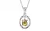 Sterling Silver Ceylon Yellow Sapphire Pendant Fine Quality (P2)