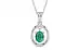 Sterling Silver Emerald Pendant Limited Quality (P2)