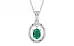 Sterling Silver Emerald Pendant Rare Quality (P2)