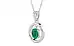 Sterling Silver Emerald Pendant Rare Quality (P2)