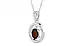 Sterling Silver Hessonite Garnet Pendant Fine Quality (P2)