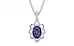 Sterling Silver Thailand Blue Sapphire Pendant Fine Quality (P3)