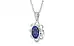 Sterling Silver Thailand Blue Sapphire Pendant Fine Quality (P3)