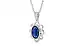 Sterling Silver Thailand Blue Sapphire Pendant Limited Quality (P3)
