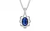 Sterling Silver Thailand Blue Sapphire Pendant Limited Quality (P3)
