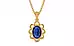 Gold Thailand Blue Sapphire Pendant Limited Quality (P3)