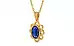 Gold Thailand Blue Sapphire Pendant Limited Quality (P3)