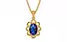Gold Thailand Blue Sapphire Pendant Rare Quality (P3)