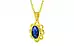 Panchdhatu Thailand Blue Sapphire Pendant Rare Quality (P3)
