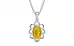 Sterling Silver Thailand Yellow Sapphire Pendant Fine Quality (P3)