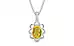 Sterling Silver Thailand Yellow Sapphire Pendant Rare Quality (P3)