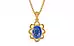 Gold Ceylon Blue Sapphire Pendant Limited Quality (P3)
