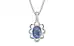 Sterling Silver Ceylon Blue Sapphire Pendant Prime Quality (P3)
