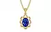 Ashtadhatu Ceylon Blue Sapphire Pendant Rare Quality (P3)