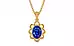 Gold Ceylon Blue Sapphire Pendant Rare Quality (P3)