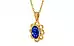 Gold Ceylon Blue Sapphire Pendant Rare Quality (P3)