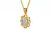 Gold Ceylon White Sapphire Pendant Rare Quality (P3)