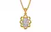 Gold Ceylon White Sapphire Pendant Rare Quality (P3)