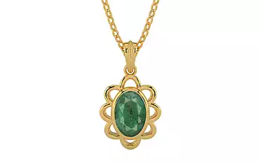 Gold Emerald Pendant Fine Quality (P3)