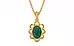 Gold Emerald Pendant Prime Quality (P3)