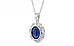 Sterling Silver Thailand Blue Sapphire Pendant Limited Quality (P5)