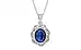 Sterling Silver Thailand Blue Sapphire Pendant Limited Quality (P5)