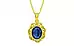 Panchdhatu Thailand Blue Sapphire Pendant Limited Quality (P5)