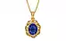 Gold Thailand Blue Sapphire Pendant Prime Quality (P5)