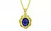 Panchdhatu Thailand Blue Sapphire Pendant Prime Quality (P5)