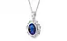 Sterling Silver Thailand Blue Sapphire Pendant Rare Quality (P5)