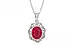 Sterling Silver Ruby Pendant Limited Quality (P5)