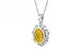 Sterling Silver Thailand Yellow Sapphire Pendant Fine Quality (P5)