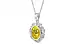 Sterling Silver Thailand Yellow Sapphire Pendant Limited Quality (P5)