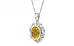 Sterling Silver Thailand Yellow Sapphire Pendant Prime Quality (P5)