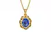 Gold Ceylon Blue Sapphire Pendant Limited Quality (P5)