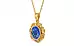 Gold Ceylon Blue Sapphire Pendant Limited Quality (P5)