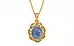 Gold Ceylon Blue Sapphire Pendant Prime Quality (P5)