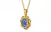 Gold Ceylon Blue Sapphire Pendant Prime Quality (P5)