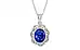 Sterling Silver Ceylon Blue Sapphire Pendant Rare Quality (P5)
