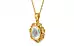 Gold Ceylon White Sapphire Pendant Limited Quality (P5)